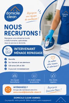 🧹 NOUS RECRUTONS À VANNES !